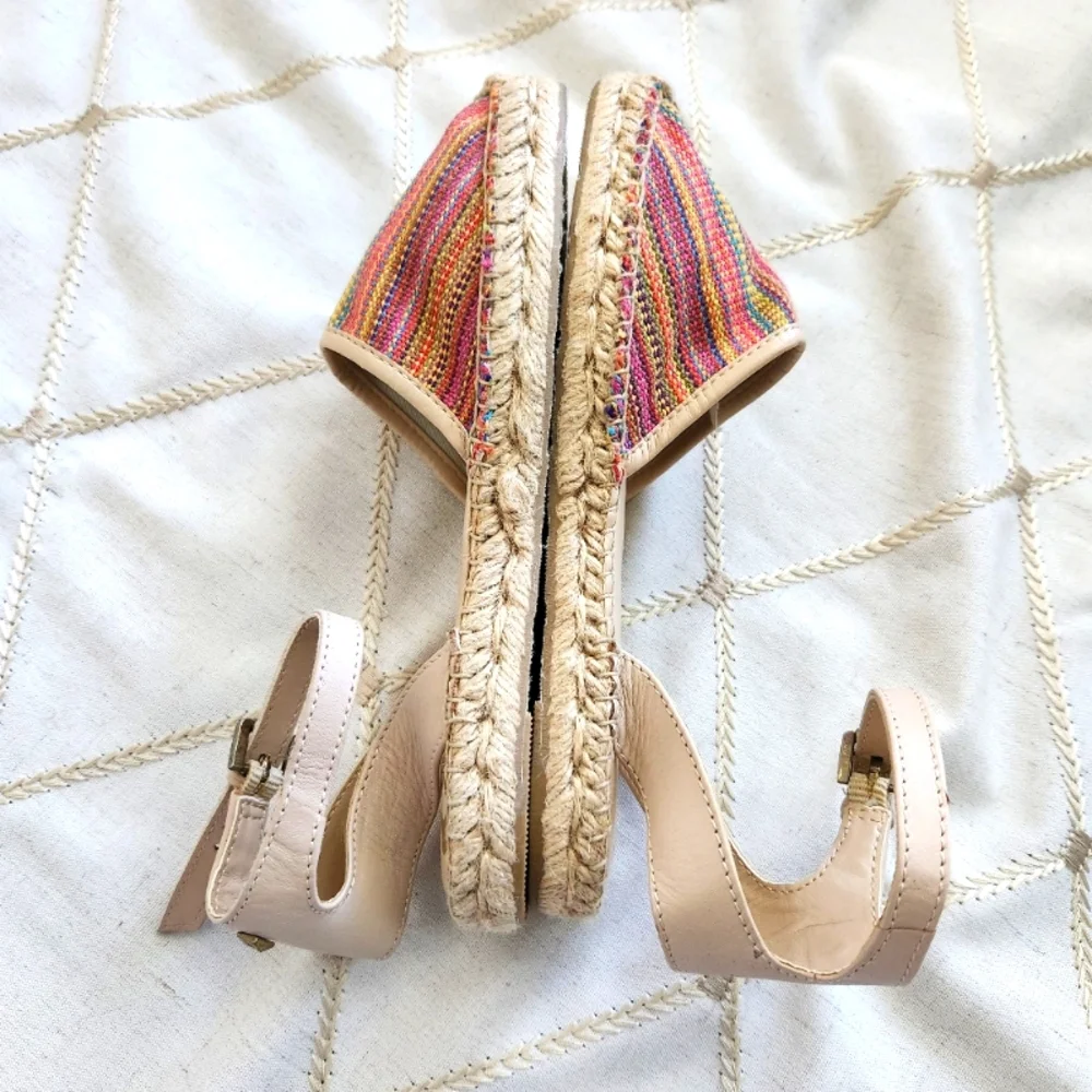 Sam Edelman Vivian Multicolor Espadrille Sandals | Size‎ 6.5 | EUC